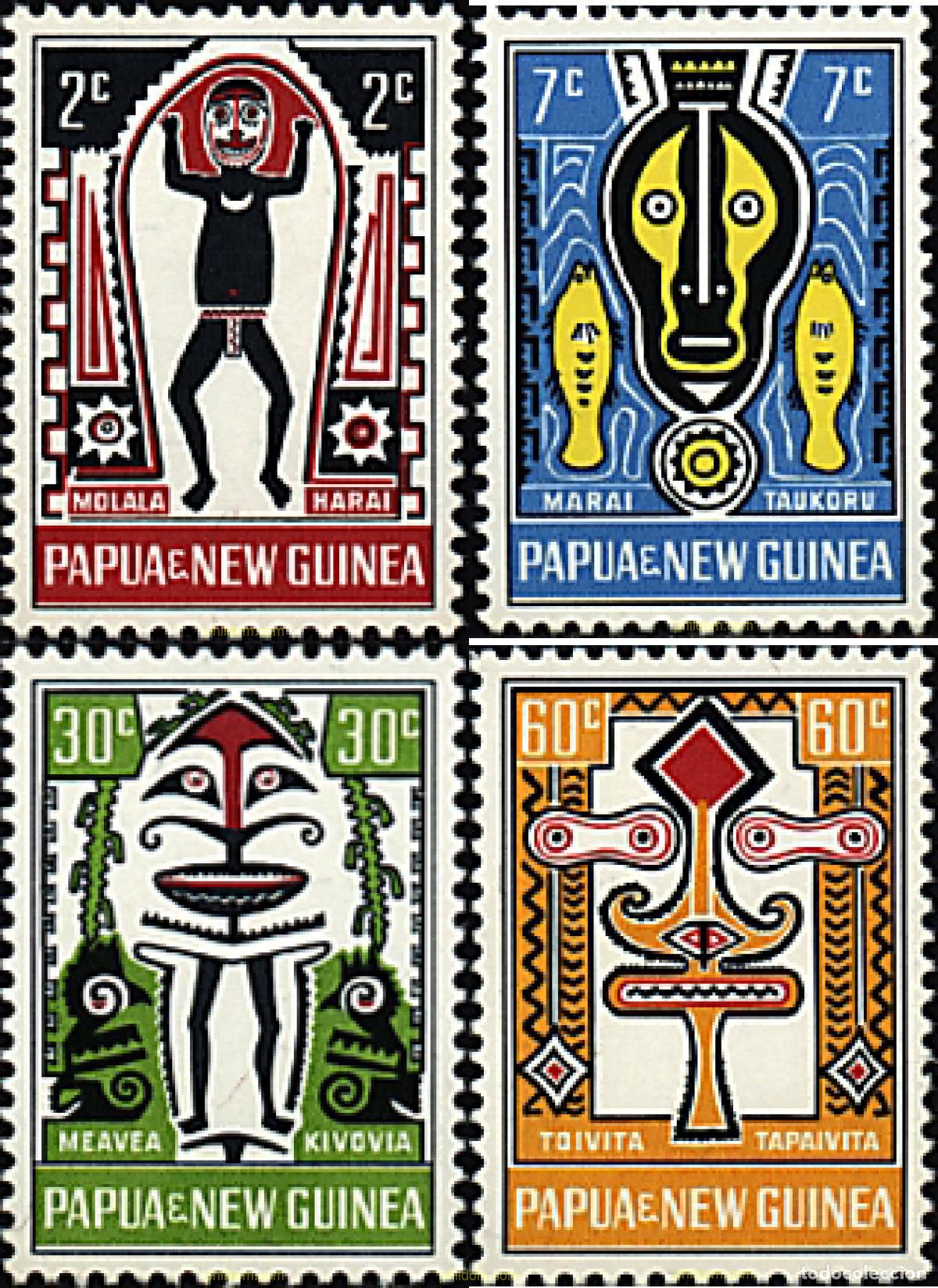 Francobolli: 45012 MNH PAPUA NUEVA GUINEA 1966 FOLCLORE