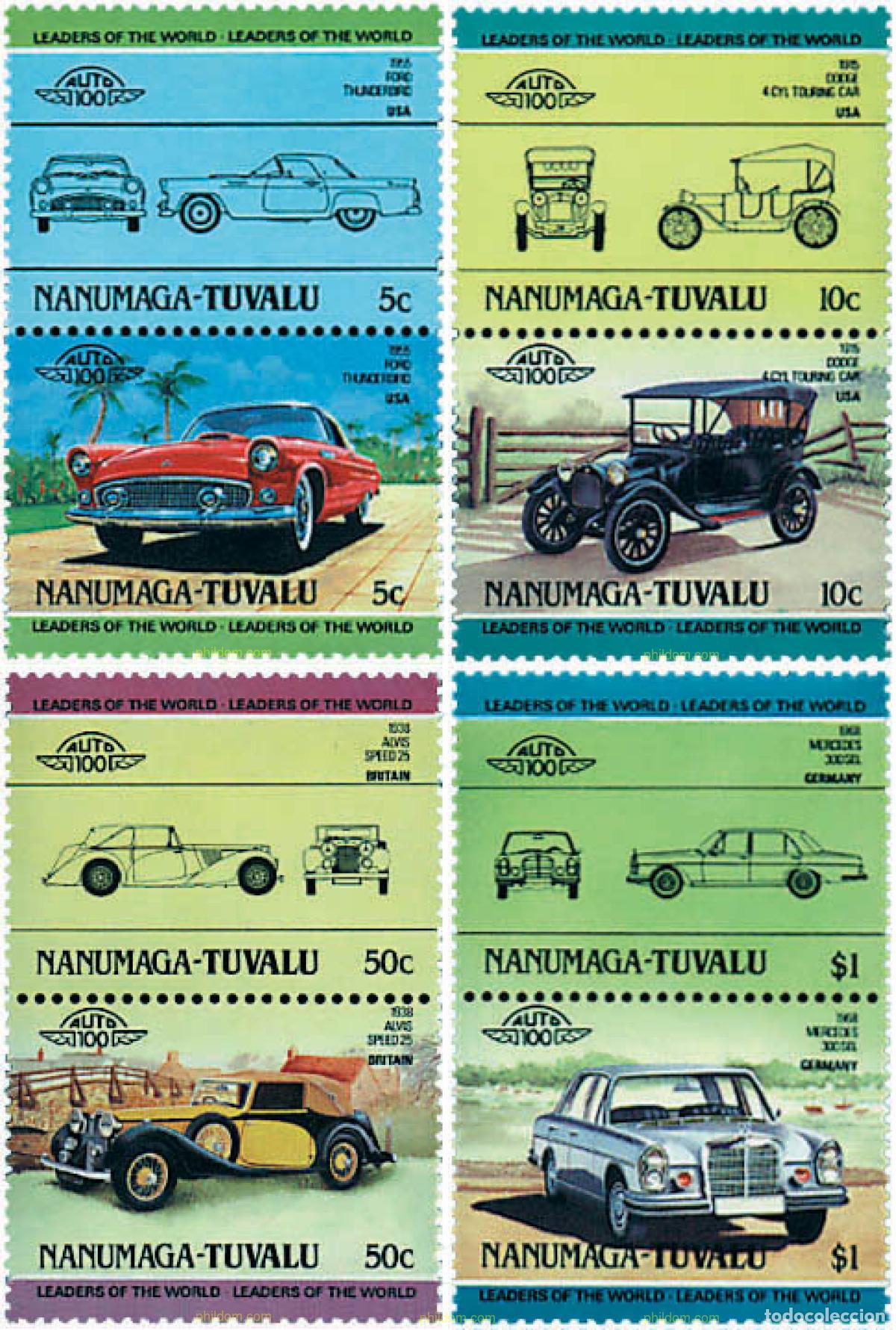 Sellos: 6763 MNH TUVALU. Nanumaga 1984 AUTOMOVILES