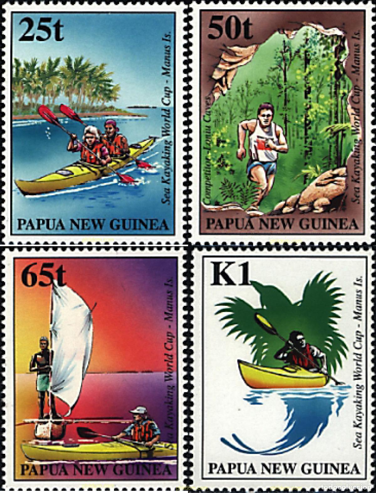 Sellos: 47869 MNH PAPUA NUEVA GUINEA 1998 COPA DEL MUNDO DE KAYAK DE MAR EN LA ISLA DE MANUS