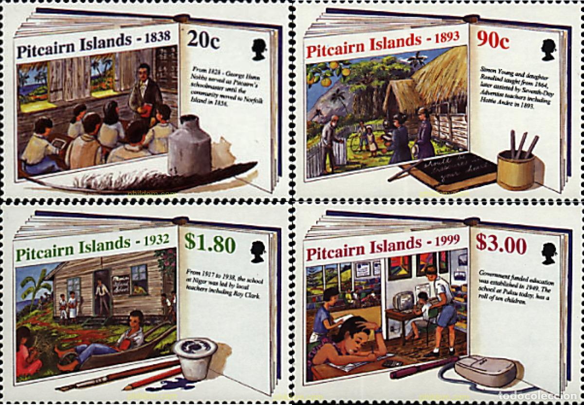 Sellos: 40796 MNH PITCAIRN Islas 1999 LA ESCUELA