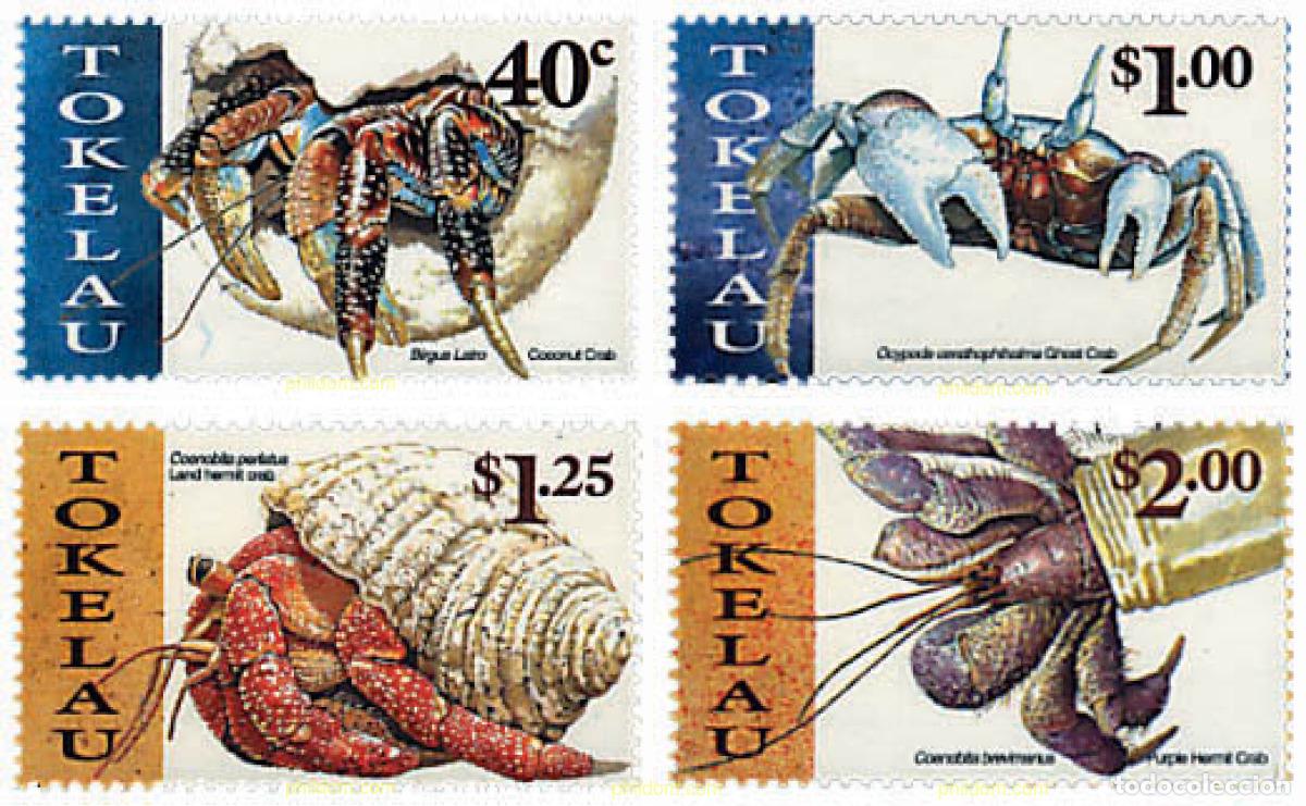 Sellos: 42702 MNH TOKELAU 1999 CANGREJOS DEL PACIFICO