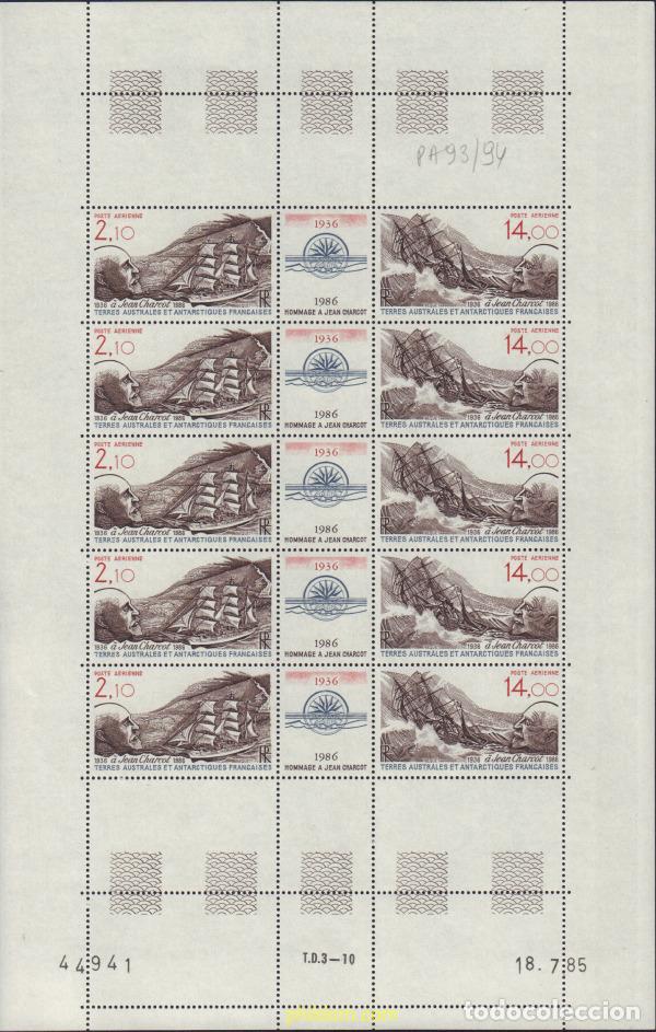 Sellos: 583876 MNH ANTARTIDA FRANCESA 1986 HOMENAJE A JEAN CHARCOT