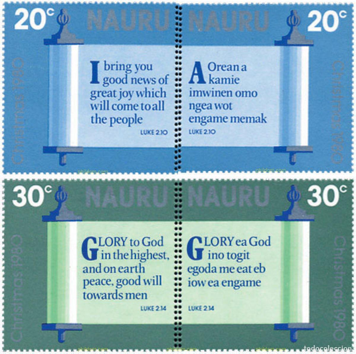 Sellos: 48931 MNH NAURU 1980 NAVIDAD