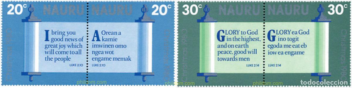 Sellos: 125744 MNH NAURU 1980 NAVIDAD