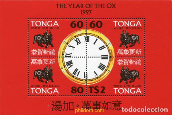 Sellos: 45738 MNH TONGA 1997 A&Ntilde;O LUNAR CHINO - A&Ntilde;O DEL BUEY