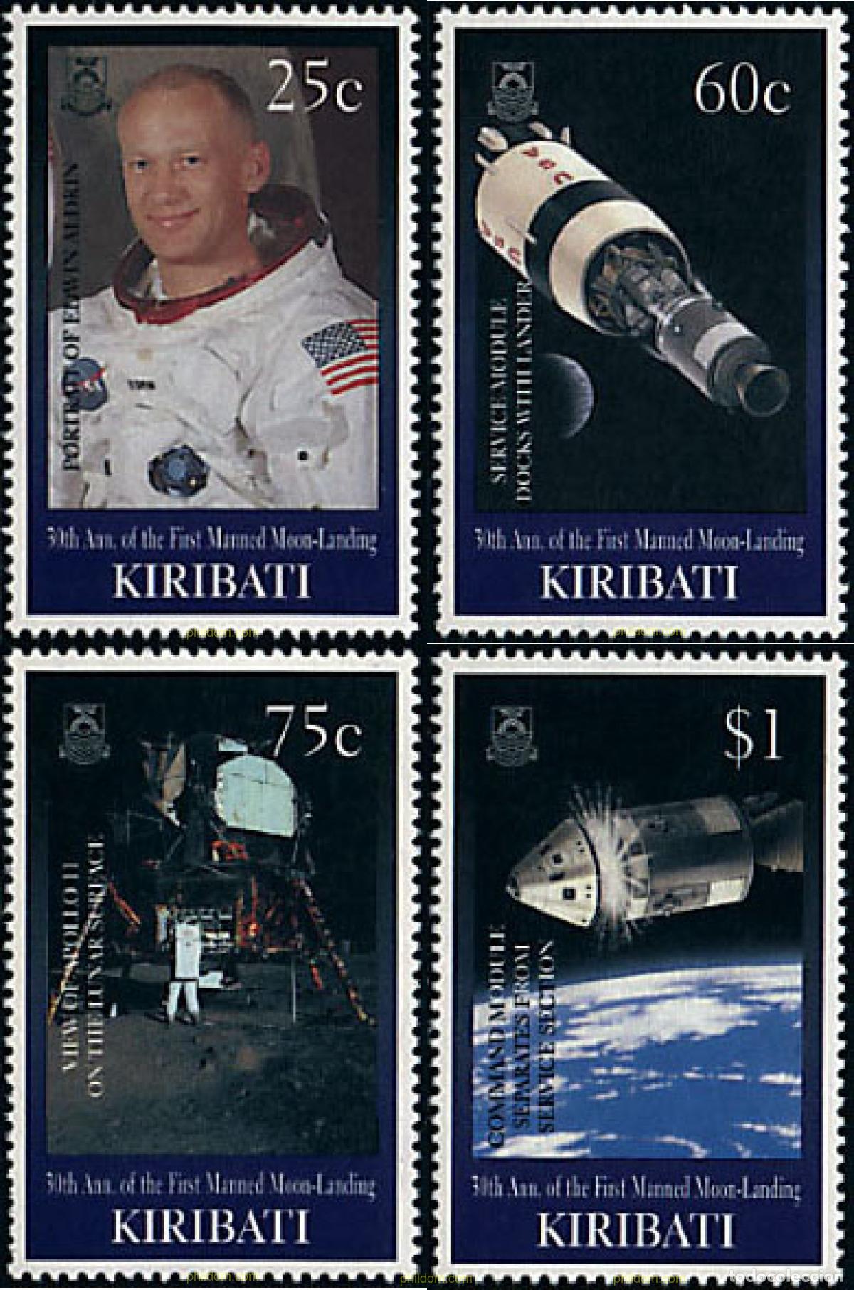 Sellos: 40349 MNH KIRIBATI 1999 30 ANIVERSARIO DE LA LLEGADA DEL HOMBRE A LA LUNA