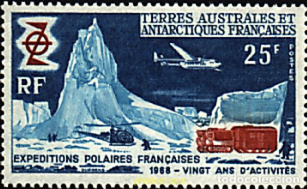 Sellos: 43401 MNH ANTARTIDA FRANCESA 1969 20 ANIVERSARIO DE LAS EXPEDICIONES POLARES