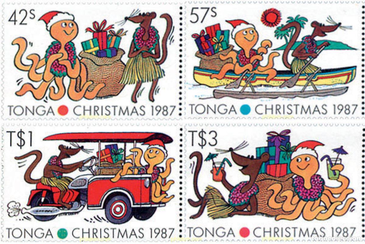 Sellos: 45696 MNH TONGA 1987 NAVIDAD