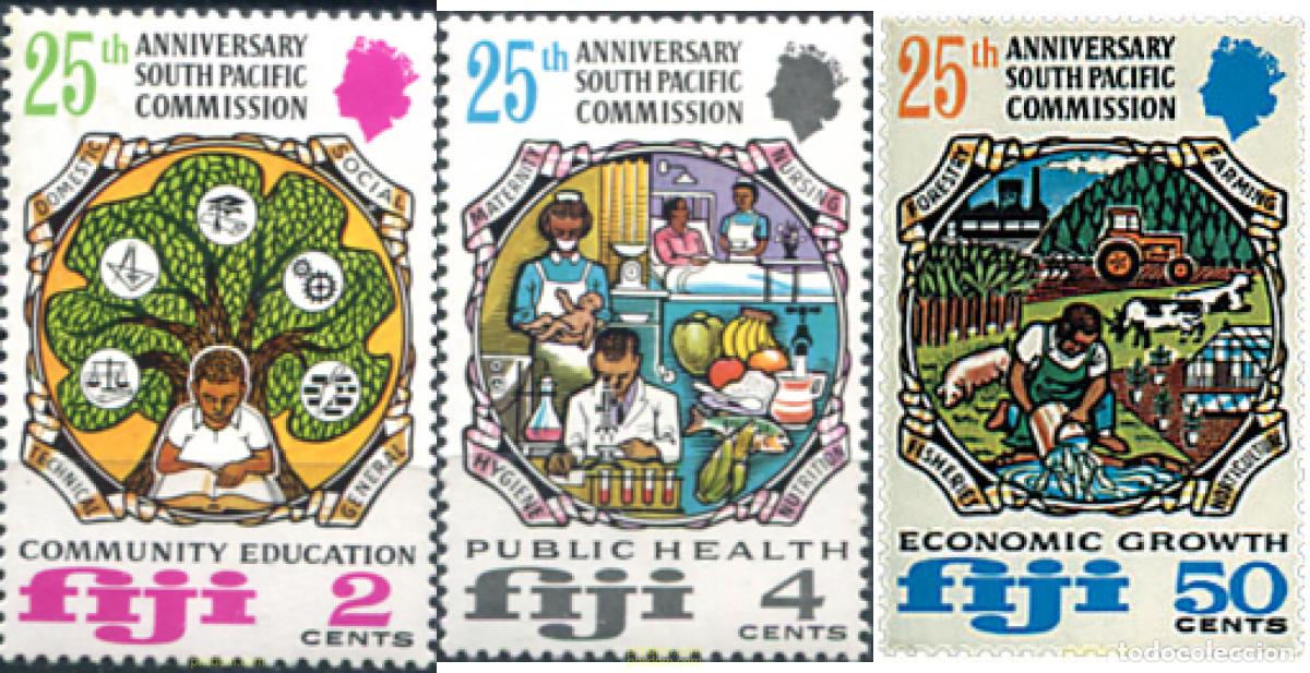 Sellos: 40934 MNH FIJI 1972 25 ANIVERSARIO DE LA COMISION DEL PACIFICO SUR
