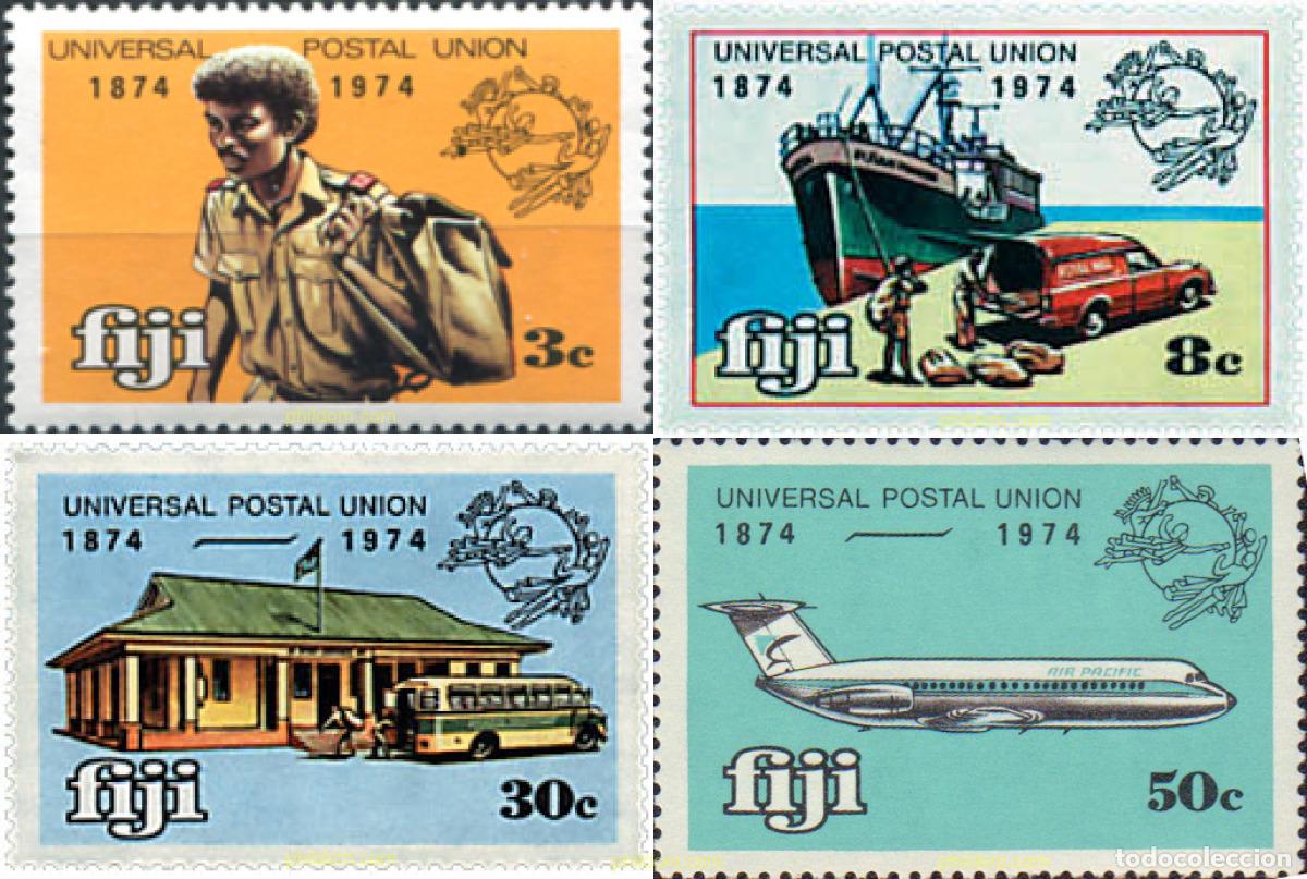 Sellos: 48633 MNH FIJI 1974 CENTENARIO DE LA UNION POSTAL UNIVERSAL
