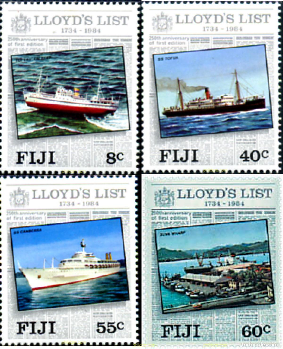 Sellos: 40940 MNH FIJI 1984 250 ANIVERSARIO DE LA LISTA DE LLOYD