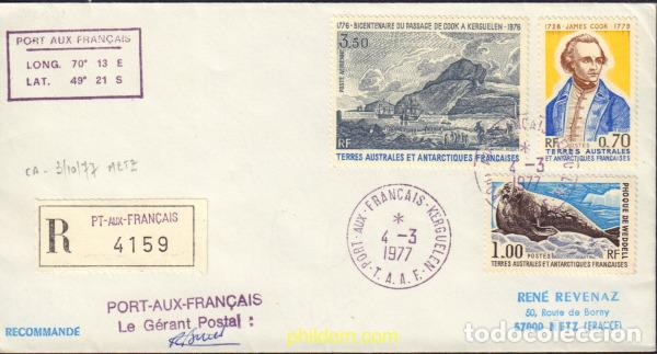Sellos: 415671 MNH ANTARTIDA FRANCESA 1976 200 ANIVERSARIO DEL VIAJE POR EL OCEANO ANTARTICO