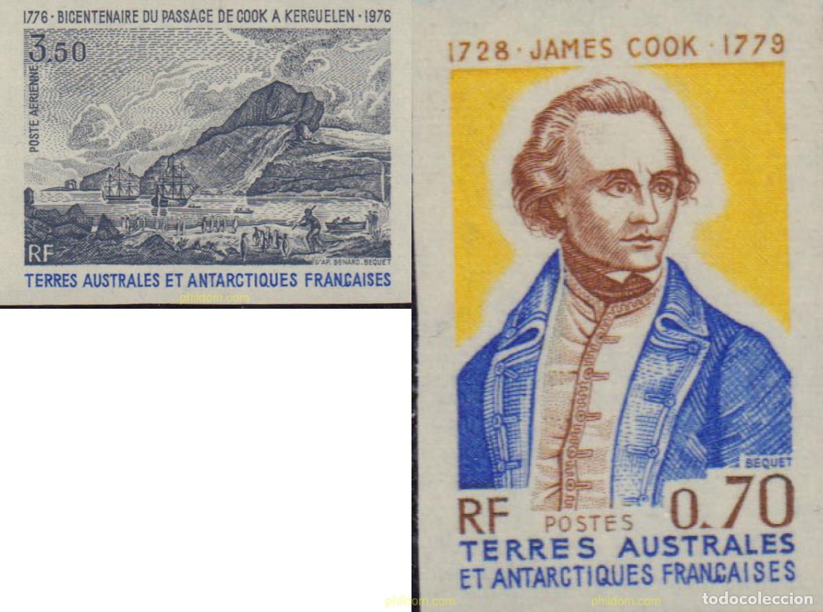 Sellos: 572235 MNH ANTARTIDA FRANCESA 1976 200 ANIVERSARIO DEL VIAJE POR EL OCEANO ANTARTICO