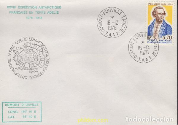 Sellos: 641349 MNH ANTARTIDA FRANCESA 1976 200 ANIVERSARIO DEL VIAJE POR EL OCEANO ANTARTICO