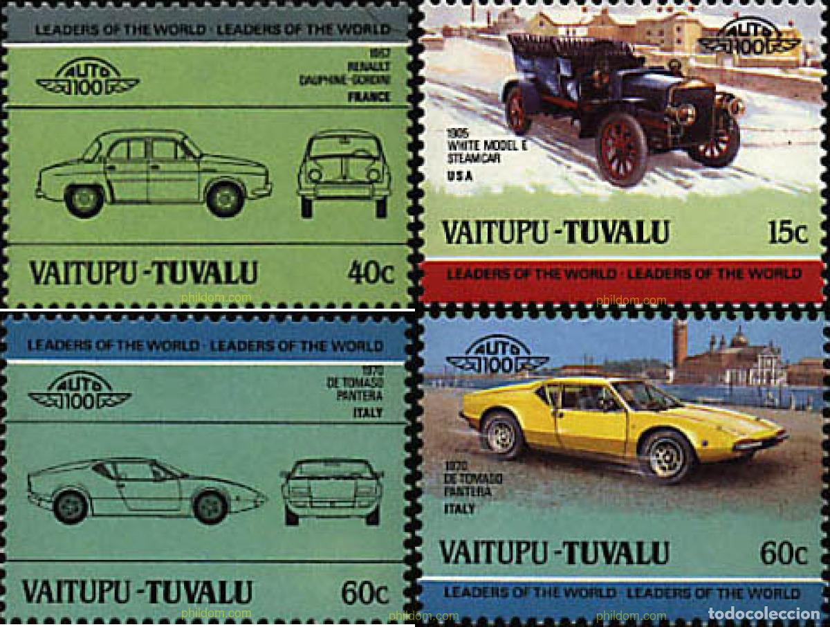 Sellos: 261798 MNH TUVALU. Vaitupu 1985 AUTOMOVILES