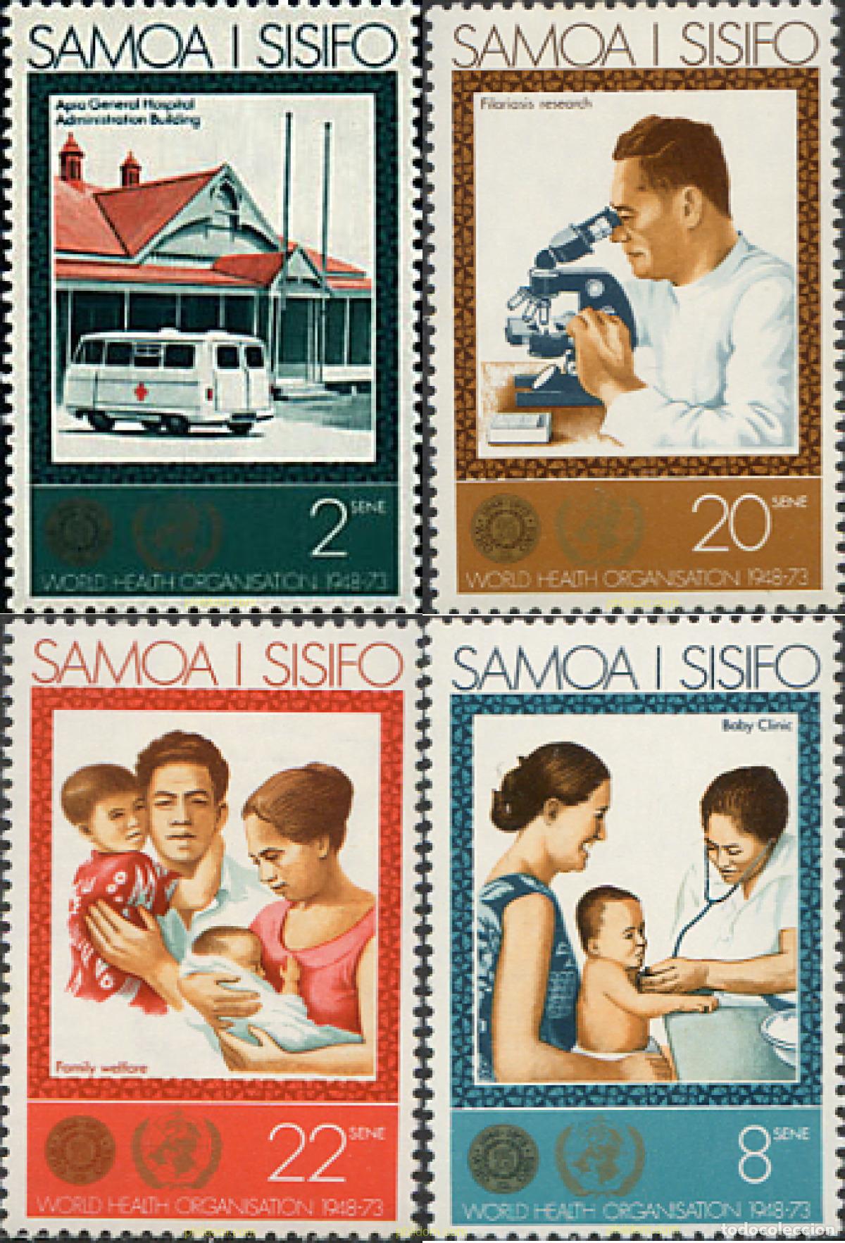 Sellos: 43781 MNH SAMOA 1973 25 ANIVERSARIO DE LA OMS