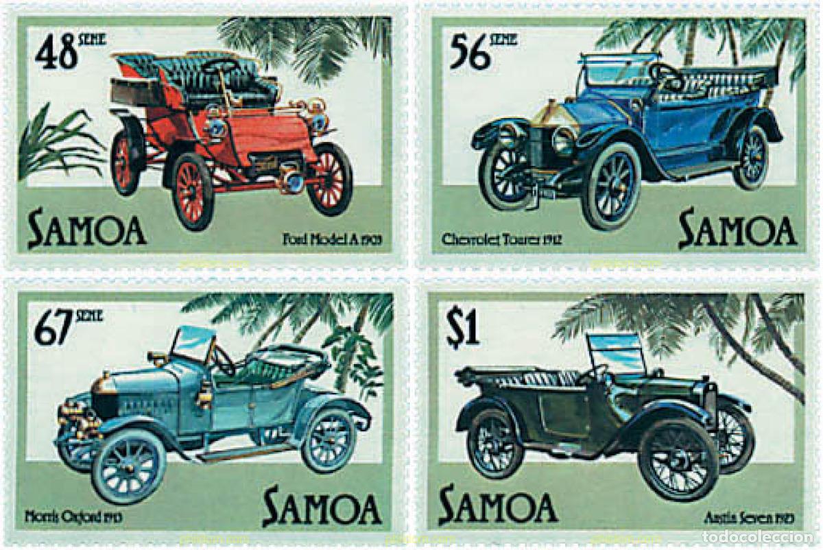 Sellos: 46207 MNH SAMOA 1985 RETROSPECTIVA DEL AUTOMOVIL