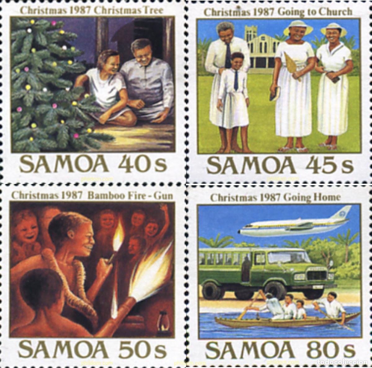 Sellos: 45527 MNH SAMOA 1987 NAVIDAD