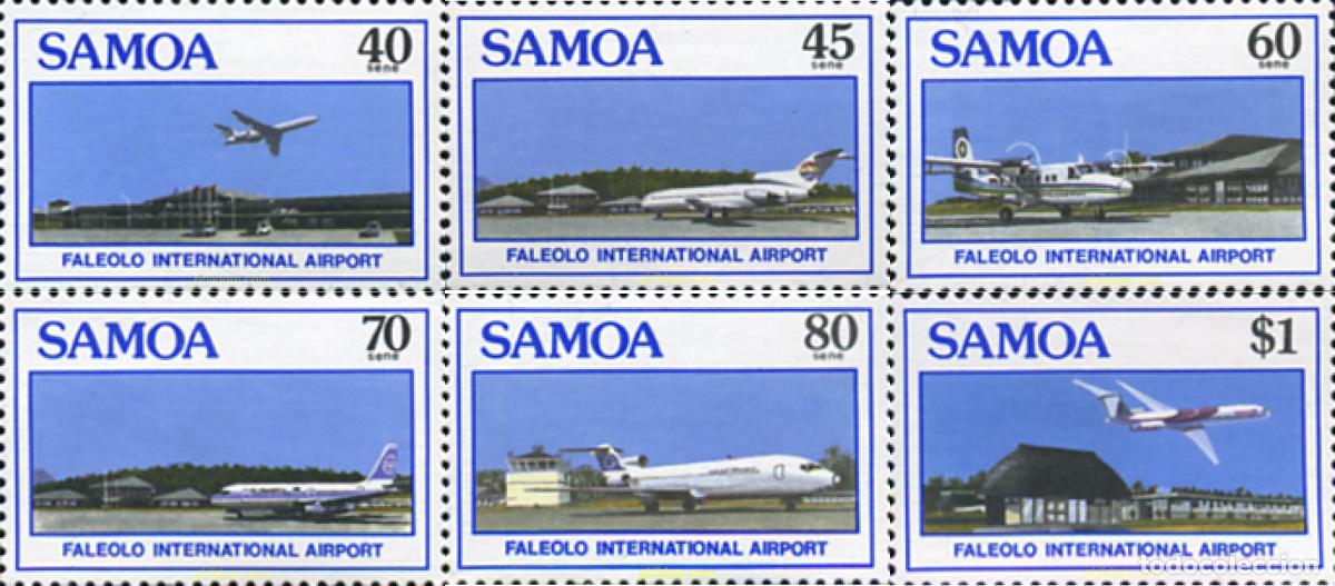 Sellos: 43808 MNH SAMOA 1988 AEROPUERTO INTERNACIONAL DE FALEOLO