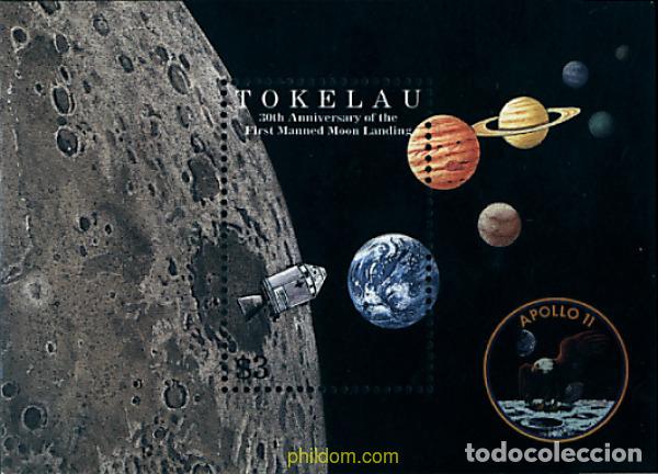 Sellos: 42699 MNH TOKELAU 1999 30 ANIVERSARIO DE LA LLEGADA DEL HOMBRE A LA LUNA