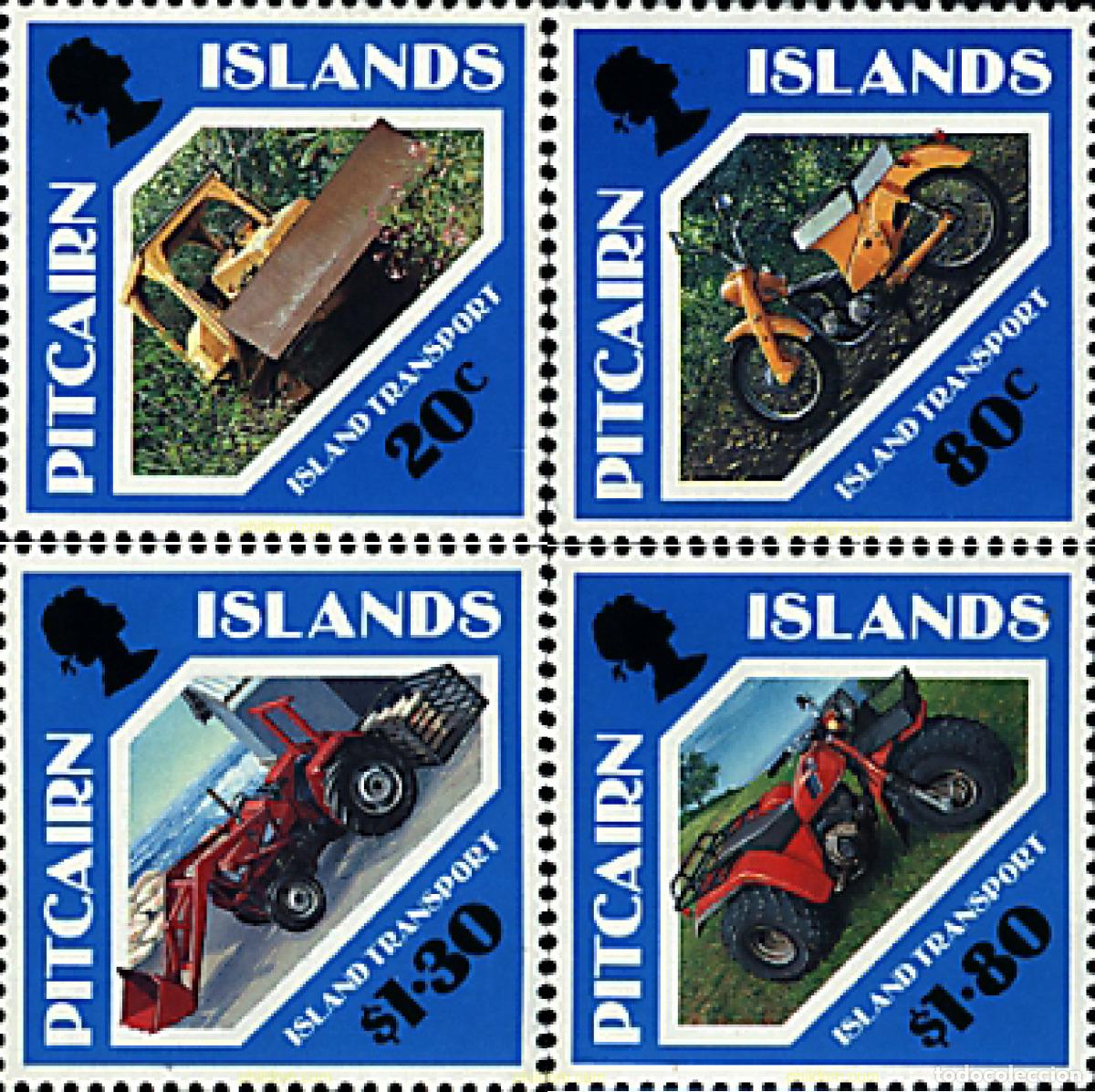 Sellos: 43983 MNH PITCAIRN Islas 1991 TRANSPORTES EN LA ISLA
