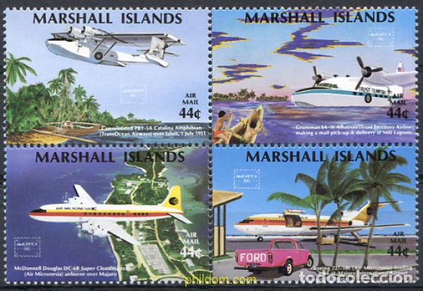 Sellos: 6809 MNH MARSHALL Islas 1986 AMERIPEX 86. EXPOSICION FILATELICA INTERNACIONAL