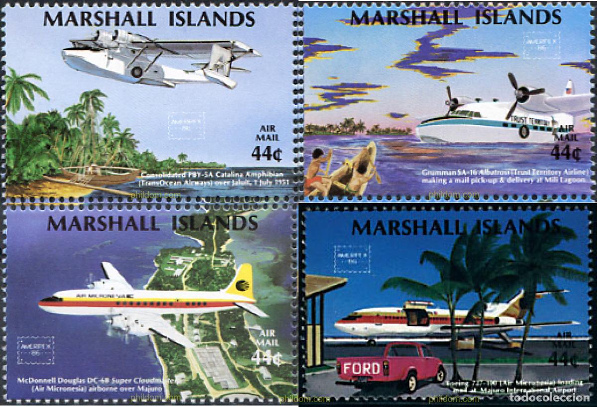 Sellos: 46083 MNH MARSHALL Islas 1986 AMERIPEX 86. EXPOSICION FILATELICA INTERNACIONAL