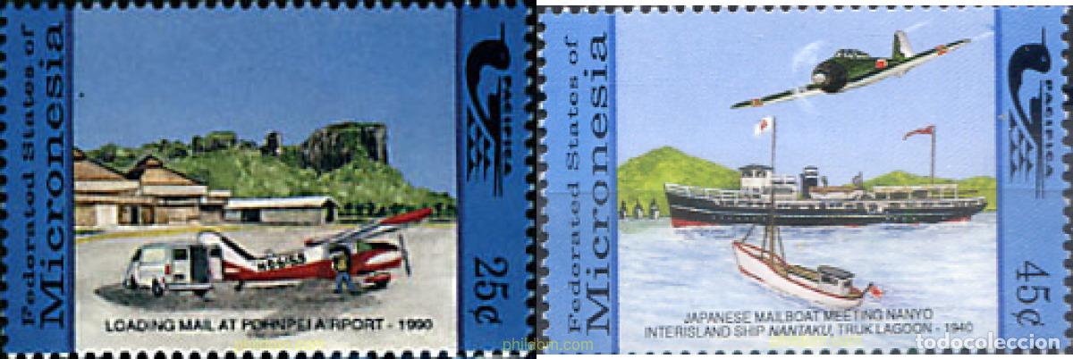 Sellos: 44299 MNH MICRONESIA 1990 PACIFICA. EXPOSICION FILATELICA INTERNACIONAL