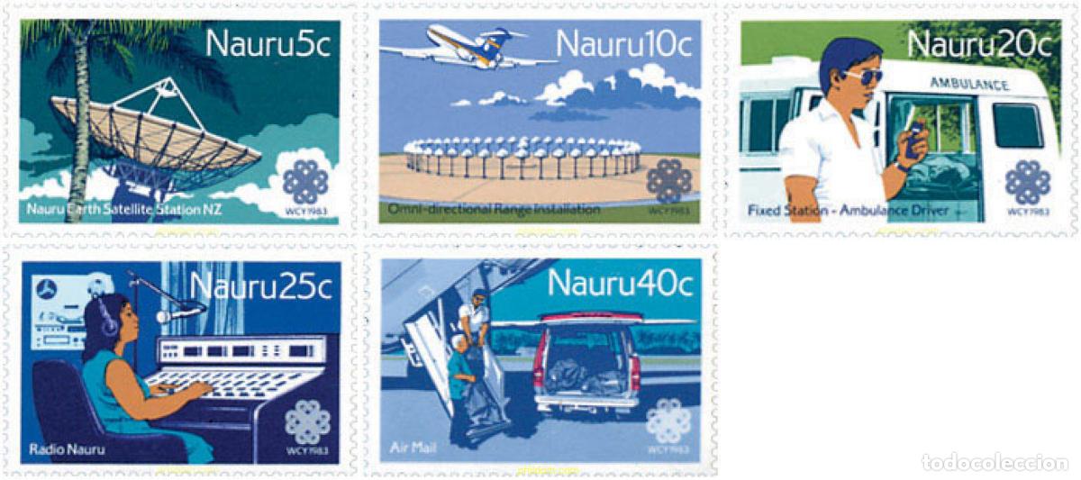 Sellos: 45761 MNH NAURU 1983 A&Ntilde;O MUNDIAL DE LAS TELECOMUNICACIONES