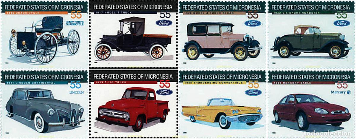 Sellos: 46341 MNH MICRONESIA 1996 CENTENARIO DE LOS AUTOMOVILES FORD