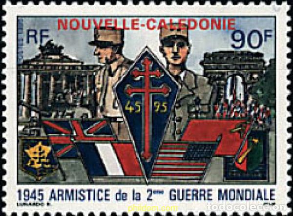 Sellos: 45386 MNH NUEVA CALEDONIA 1995 50 ANIVERSARIO DEL FIN DE LA SEGUNDA GUERRA MUNDIAL