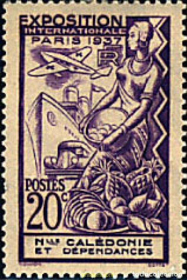 Sellos: 581554 HINGED NUEVA CALEDONIA 1937 EXPOSICION INTERNACIONAL DE PARIS