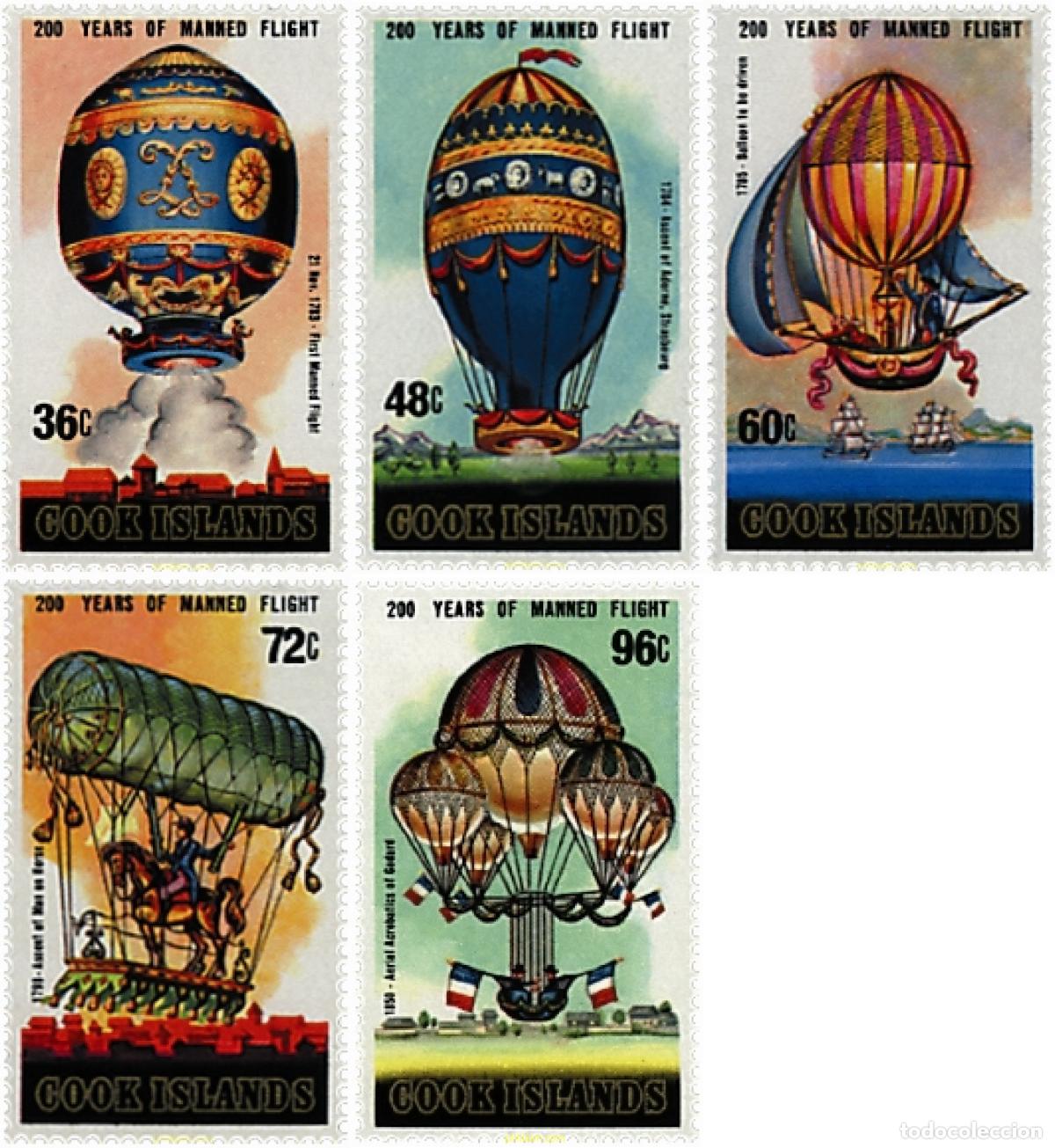 Sellos: 65699 MNH COOK Islas 1984 200 ANIVERSARIO DEL PRIMER VUELO DEL HOMBRE