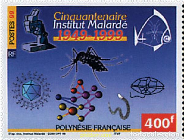 Sellos: 67653 MNH POLINESIA FRANCESA 1999 50 ANIVERSARIO DEL INSTITUTO MALARDE