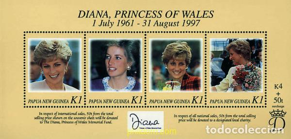 Sellos: 94163 MNH PAPUA NUEVA GUINEA 1998 HOMENAJE A LA PRINCESA DIANA DE GALES