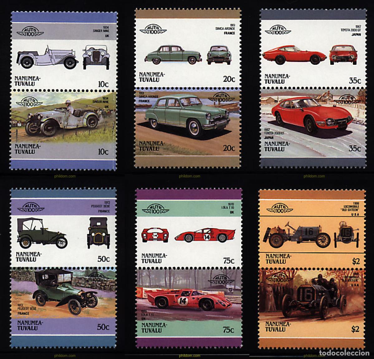 Sellos: 6022 MNH TUVALU. Nanumea 1986 AUTOMOVILES