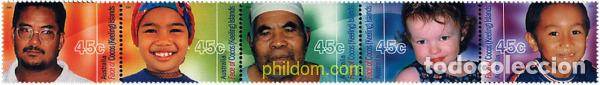 Sellos: 6081 MNH COCOS Islas 2000 ROSTROS DE COCOS