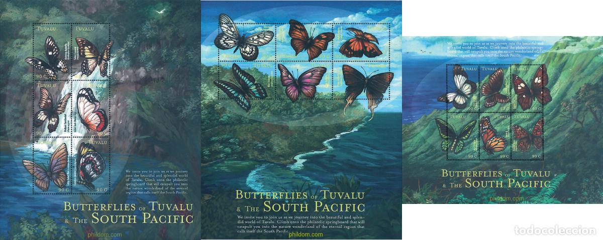 Sellos: 236683 MNH TUVALU 2000 MARIPOSAS DE TUVALU Y DEL PACIFICO SUR