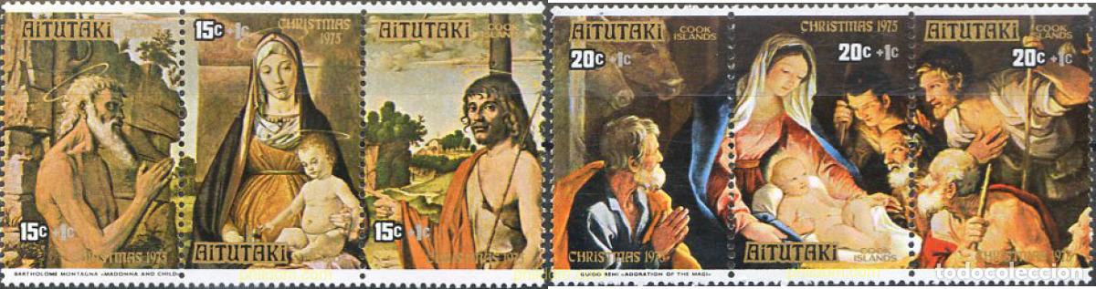 Sellos: 679489 MNH AITUTAKI 1975 PINTURAS DE NAVIDAD