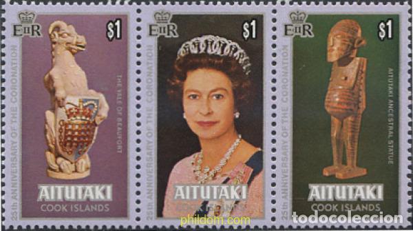 Sellos: 162889 MNH AITUTAKI 1978 25 ANIVERSARIO DE LA CORONACION DE ISABEL II
