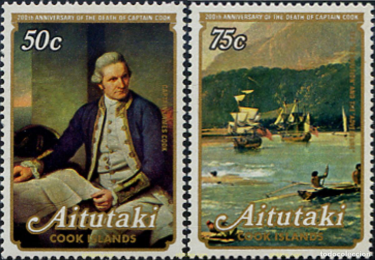 Sellos: 53369 MNH AITUTAKI 1979 200 ANIVERSARIO DE LA MUERTE DEL CAPITAN COOK
