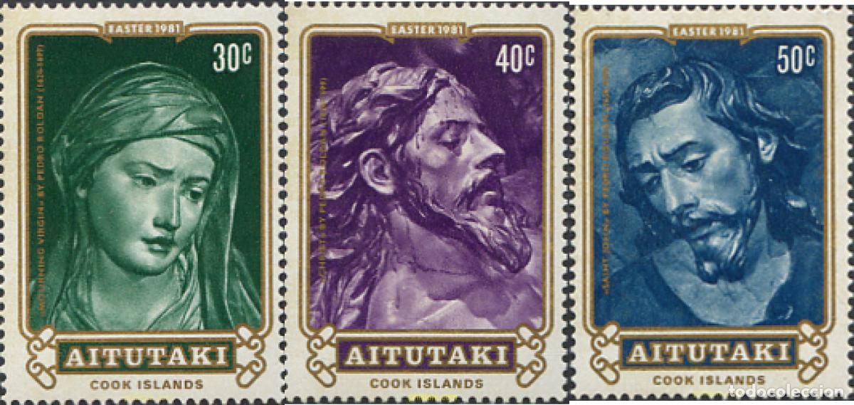 Sellos: 53430 MNH AITUTAKI 1981 ESCULTURAS. LA ILUMINACION DE CRISTO
