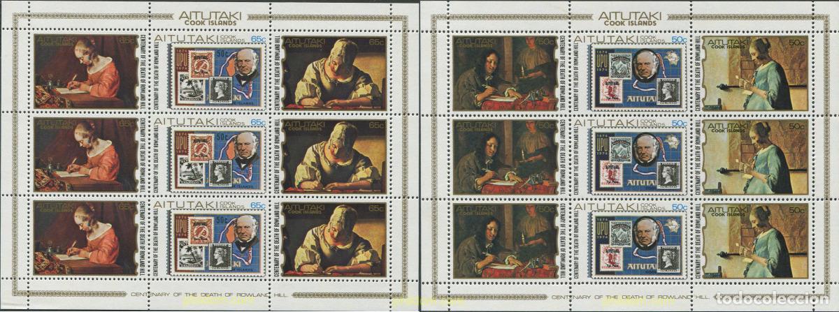 Sellos: 138300 MNH AITUTAKI 1979 CENTENARIO DE LA MUERTE DE SIR ROWLAND HILL