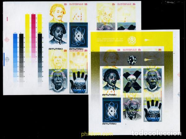 Sellos: 201433 MNH AITUTAKI 1980 25 ANIVERSARIO DE LA MUERTE DE ALBERT EINSTEIN