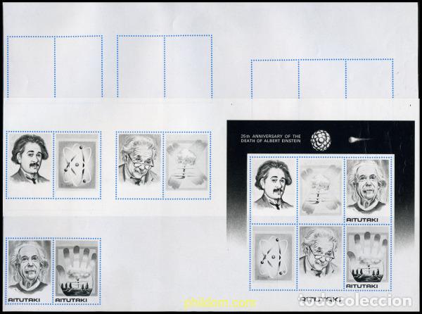 Sellos: 201437 MNH AITUTAKI 1980 25 ANIVERSARIO DE LA MUERTE DE ALBERT EINSTEIN