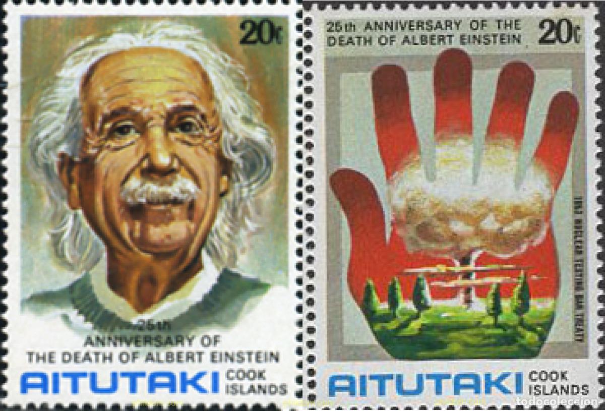 Sellos: 637139 MNH AITUTAKI 1980 25 ANIVERSARIO DE LA MUERTE DE ALBERT EINSTEIN