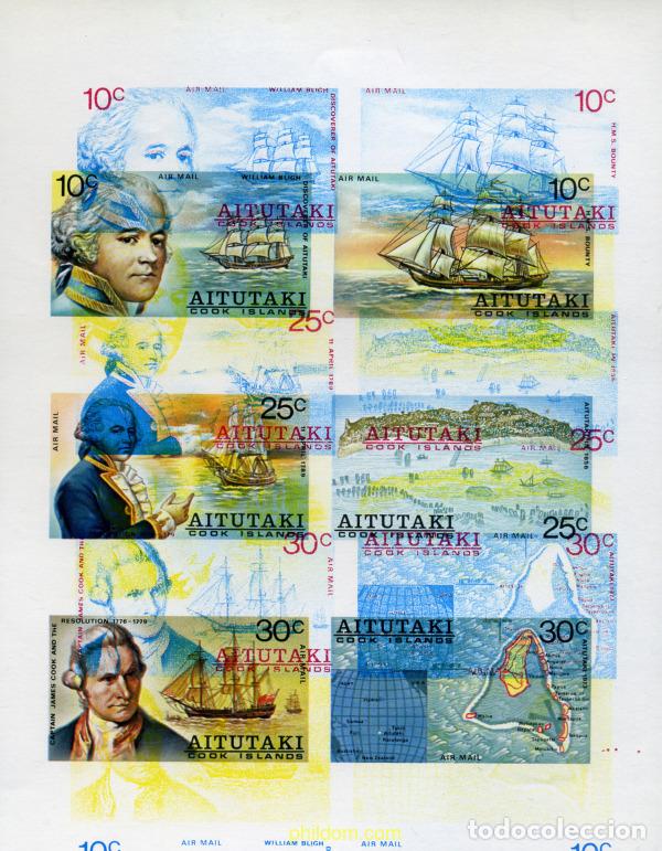 Sellos: 201257 MNH AITUTAKI 1974 DESCUBRIMIENTO DE AITUTAKI POR WILLIAM BLIGH