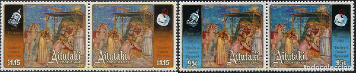 Sellos: 163050 MNH AITUTAKI 1985 NAVIDAD. RETORNO DEL COMETA HALLEY
