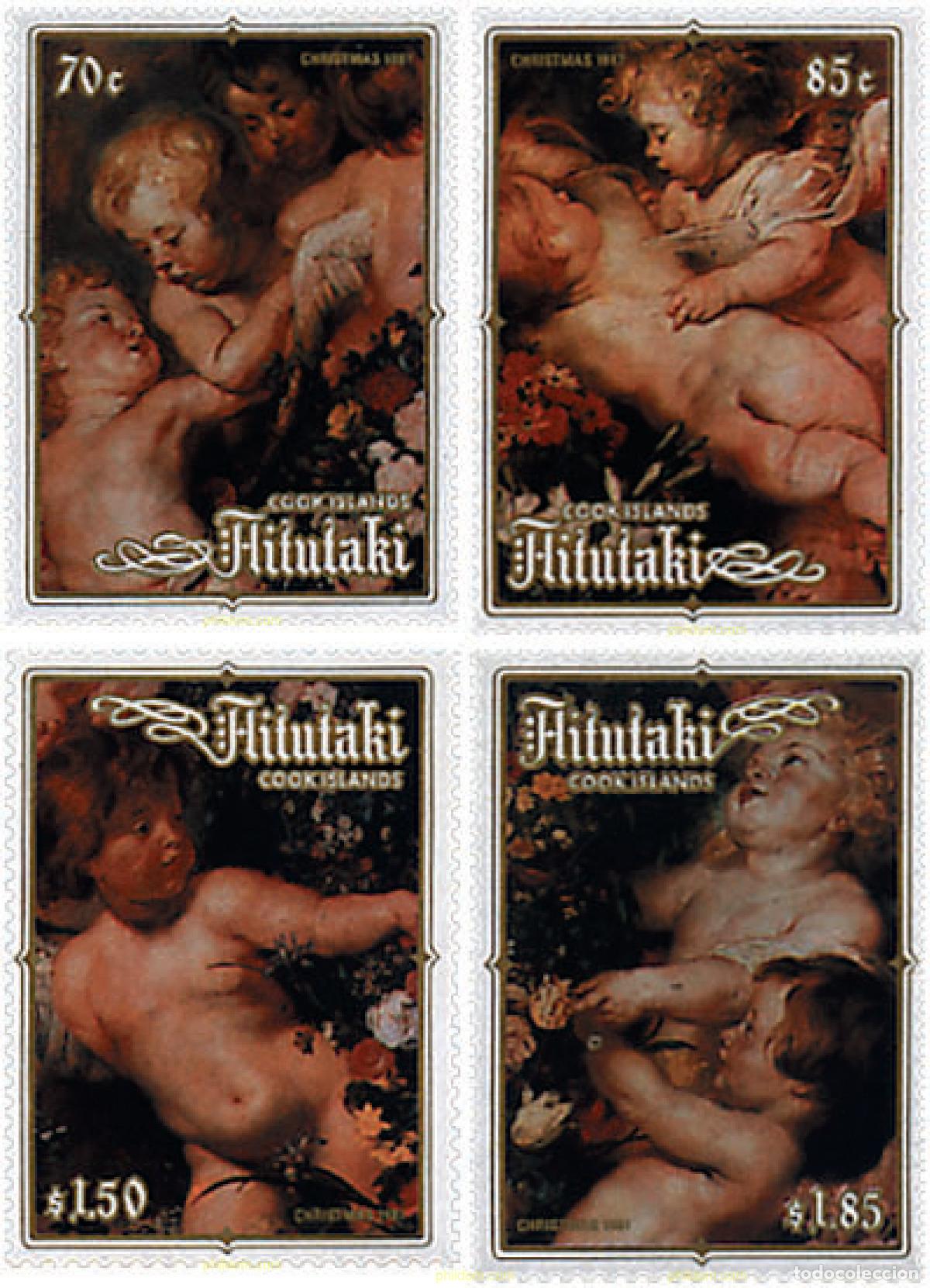Sellos: 78856 MNH AITUTAKI 1987 NAVIDAD. PINTURAS DE RUBENS