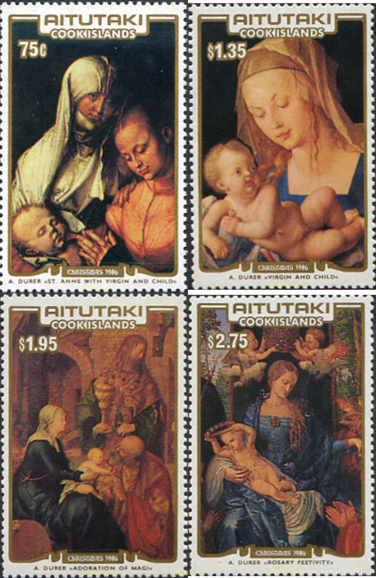 Sellos: 53546 MNH AITUTAKI 1986 NAVIDAD. PINTURAS DE DURERO